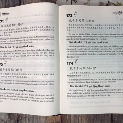 Combo 2 sách 999 bức thư viết cho chính mình song ngữ Trung việt có phiên âm MP3 nghe+ gởi tôi thời thanh xuân song ngữ Trung việt có phiên âm có mp3 nghe+DVD tài liệu