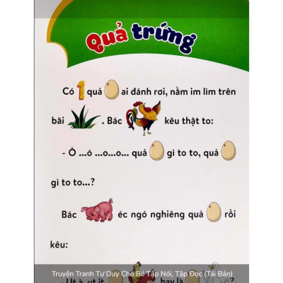 Sách - Truyện Tranh Tư Duy Cho Bé Tập Nói, Tập Đọc - MCBooks