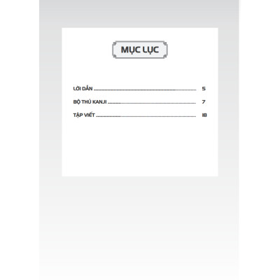 Tập Viết Tiếng Nhật Căn Bản - Kanji (Tái Bản)