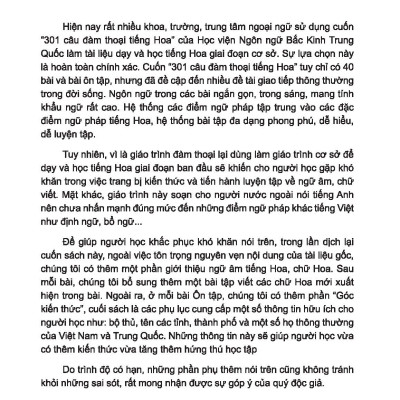 301 Câu Đàm Thoại Tiếng Hoa - Khổ Nhỏ - Tặng Kèm Bài Nghe Online