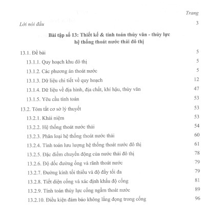 Bài Tập Và Hệ Thống Bảng Tra Thủy Văn Công Trình Giao Thông (Tập 5): Thiết Kế Và Tính Toán Thủy Văn - Thủy Lưc Hệ Thống Thoát Nước Thải Đô Thị (Bản in năm 2020)