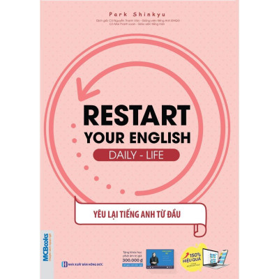 Sách - Restart Your English - Yêu Lại Từ Đầu Tiếng Anh - Traveling Abroad + More Expression + Basic Grammar + Daily Life - Combo 4 Cuốn - MCBooks