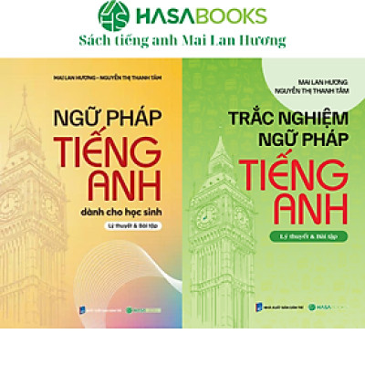 Combo 2 Cuốn Ngữ Pháp Tiếng Anh Dành Cho Học Sinh +Trắc Nghiệm Ngữ Pháp Tiếng Anh