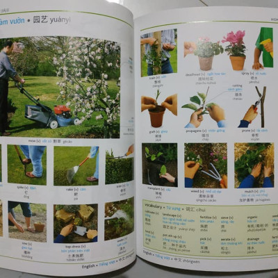 Combo 2 sách Từ điển hình ảnh Tam Ngữ Trung Anh Việt – Visual English Vietnamese Chinese Trilingual Dictionary +101 Thông Điệp Thay Đổi Cuộc Đời Phụ Nữ+DVD tài liệu