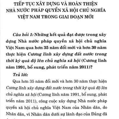 Tài Liệu Hỏi - Đáp Về Các Văn Kiện Hội Nghị Lần Thứ Sáu Ban Chấp Hành Trung Ương Đảng Khóa XIII (Dùng Cho Đoàn Viên, Hội Viên Các Tổ Chức Chính Trị - Xã Hội Và Tuyên Truyền Trong Nhân Dân)