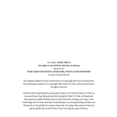 Wabi-Sabi - Tập 1 - Cho Nghệ Sĩ, Nhà Thiết Kế, Nhà Thơ Và Triết Gia