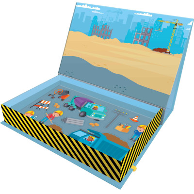 Trucks & Diggers - Book & Magnetic Play Set