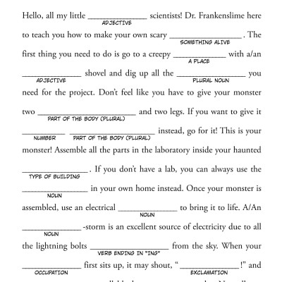 Happy Howl-o-ween Mad Libs: World