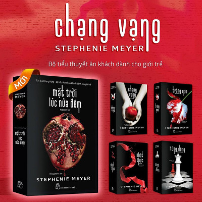 Sách - Hộp Trọn Bộ Chạng Vạng (5 Cuốn): Chạng Vạng + Trăng Non + Nhật Thực + Hừng Đông Và Mặt Trời Lúc Nửa Đêm - NXB Trẻ
