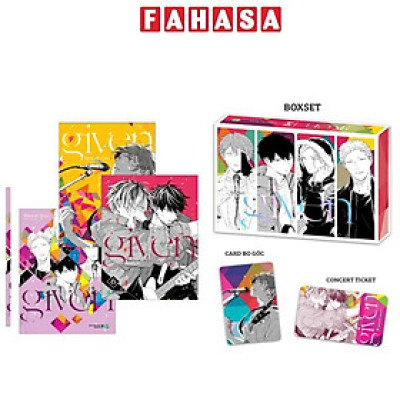 Sách - Bộ Manga - Given: Tập 4-6 (Bộ 3 Tập) - Bản Sưu Tầm - Tặng Kèm Boxset Nam Châm The Brigde + Concert Ticket + Card Bo Góc