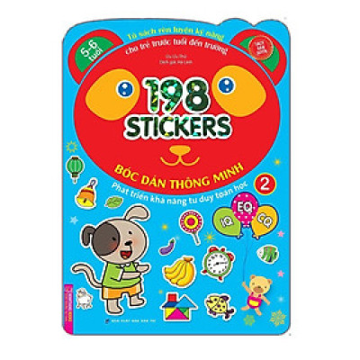 Sách - 198 Sticker Bóc Dán Thông Minh - Phát Triển Khả Năng Tư Duy Toán Học IQ EQ CQ 5 - 6 Tuổi - Tập 2 - Minh Thắng