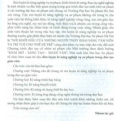 Rèn Luyện Kĩ Năng Nghiệp Vụ Sư Phạm Trong Đào Tạo Giáo Viên