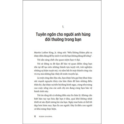 Tuyên ngôn của người anh hùng đời thường (Robin Sharma)