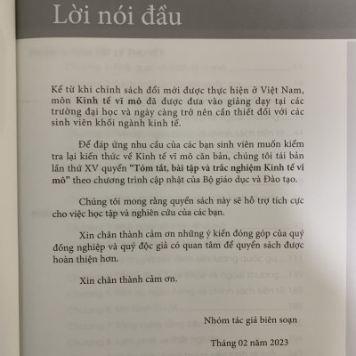 Tóm Tắt - Bài Tập - Trắc Nghiệm Kinh Tế Vĩ Mô ( TS. Nguyễn Như Ý ) - Tái Bản Lần Thứ XV - 2023