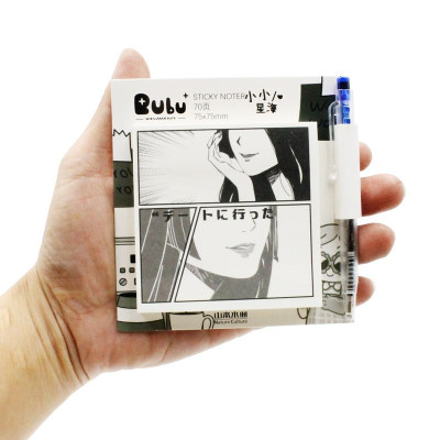 Giấy Note Hình Kèm Bút 75 x 75 mm - Bu Bu BLTP-0341 - Mẫu 2 (70 Tờ)