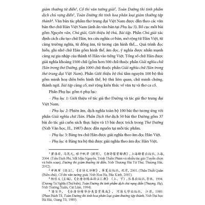 Giải nghĩa chữ Hán trong thơ Đường và thơ trung đại Việt Nam - Nguyễn Thị Thanh Chung