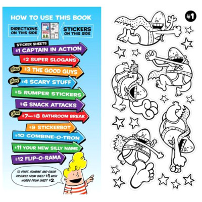 Klutz: The Captain Underpants Super-Silly Sticker Studio Pack (An Epic Color & Stick Activity Book)