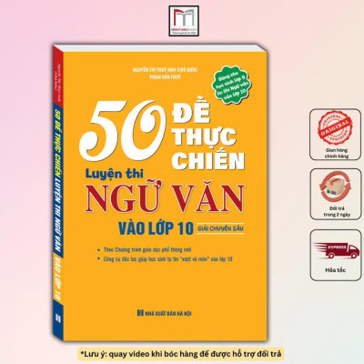 Sách - 50 Đề Thực Chiến Luyện Thi Vào Lớp 10 - Ngữ Văn + Tiếng Anh - Combo 2 Cuốn - Minh Thắng