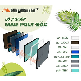 Tấm poly đặc Coolmax 4,7ly, khổ rộng 1,22m - tấm lợp lấy sáng - tấm lợp trong suốt