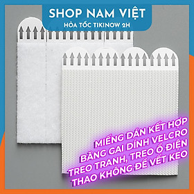 4 Set Miếng Dán Treo Tranh Kết Hợp Băng Gai Dính Velcro Siêu Dính, Tháo Gỡ Không Để Vết Keo