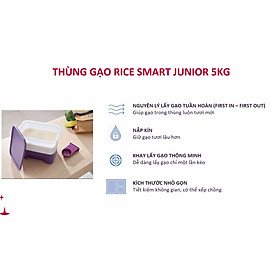 Thùng Gạo Tupperware Rice Smart Junior 5kg - Hàng Chính Hãng