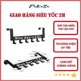 Móc Treo Quần áo , Vật Dụng Gắn Sau Cánh Cửa Có 6 Móc Nice day Tùy Chọn Màu - Hàng Chính Hãng  