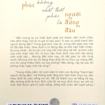 Người Hạnh Phúc Không Nhất Thiết Phải Là Người Đứng Đầu