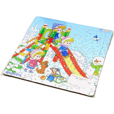 Bộ Xếp Hình Puzzle Minh Châu 20-018 - Trượt tuyết (20 Mảnh Ghép)