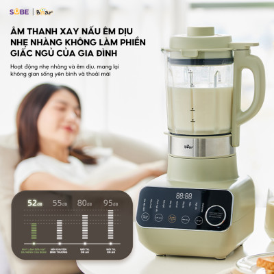 Máy Làm Sữa Hạt BEAR Đa Năng 1.75L Máy Xay Nấu Đa Năng Máy Xay Sinh Tố Máy Xay Hạt Nhuyễn Mịn Chống Ồn Tốt SB-SH17V - Hàng Chính Hãng