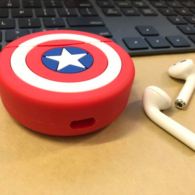 BAO CASE SILICON VỎ ỐP SILICON BẢO VỆ CHO TAI NGHE AIRPODS 1, AIRPODS 2 SIÊU ANH HÙNG AVENGERS