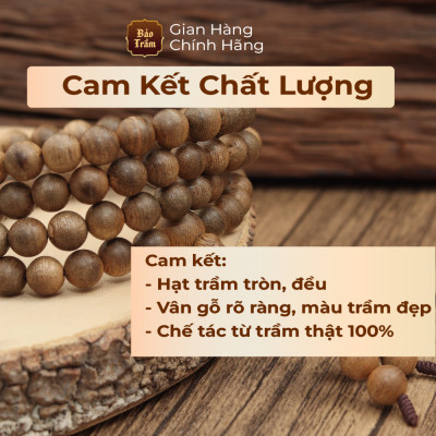 Vòng Trầm Hương 6.5ly – 108 Hạt – Cao Cấp| Chuỗi Trầm Tự Nhiên – Hương Thơm Dịu – Không Hóa Chất – Phong Thủy Bình An