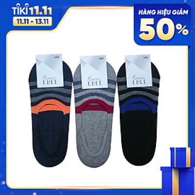 Combo tiết kiệm 3 đôi vớ tất lười nam Basic ELLE EBM LINER020
