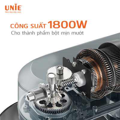 Máy Trộn Bột Đánh Trứng Đa Năng Unie UE-990 Tiêu Chuẩn Đức Dung Tích 6.5 Lít - Hàng Chính Hãng