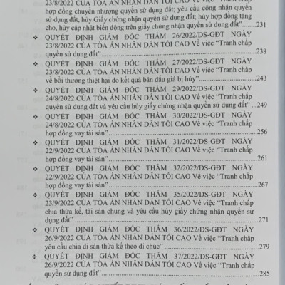 Quyết định giám đốc thẩm của Tòa án nhân dân tối cao về hình sự, dân sự, hành chính, kinh doanh thương mại, lao động, hôn nhân gia đình mới nhất