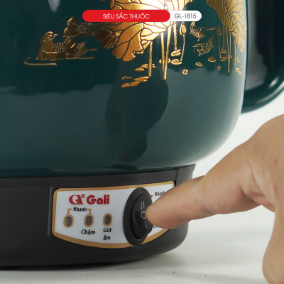 Ấm sắc thuốc tự động 4L GL-1815 - 450W, Ấm nấu thuốc tự động siêu tiện lợi, an toàn. Hàng chính hãng bảo hành 24 Tháng