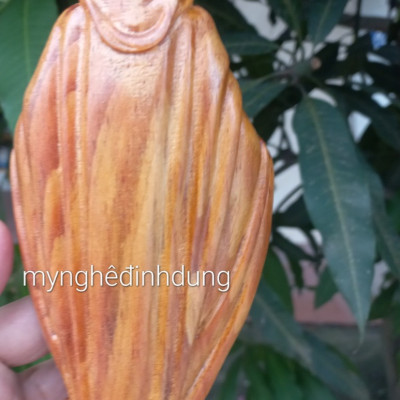 Tượng đức mẹ ban ơn bằng gỗ huyết long đẹp long lanh kt cao 20cm  