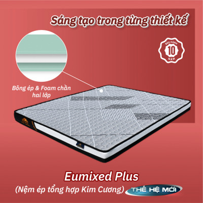 Nệm Ép Tổng Hợp Kim Cương  Thế Hệ Mới Eumixed Plus 