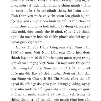 Kế thừa, phát huy truyền thống dân tộc, tư tưởng ngoại giao Hồ Chí Minh, quyết tâm xây dựng và phát triển nền đối ngoại, ngoại giao toàn diện, hiện đại, mang đậm bản sắc "cây tre Việt Nam