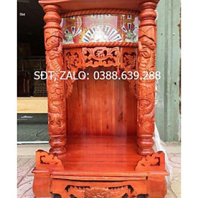 Bàn Thờ Thần Tài Ông Địa 60-98cm gỗ Xoan 100%