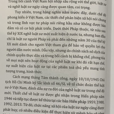 Luật Sư và Nghề Luật Sư Ở Việt Nam