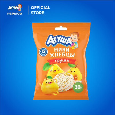 Combo 4 gói Bánh ăn dặm Agusha các vị hoa quả (30g/gói) dành cho bé từ 12 tháng trở lên