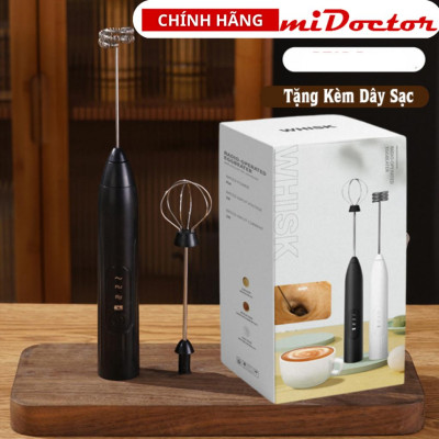 Máy Đánh Trứng Sữa Tạo Bọt Cafe Cầm Tay Mini Pin Sạc Cao Cấp miDoctor - Hàng Chính Hãng