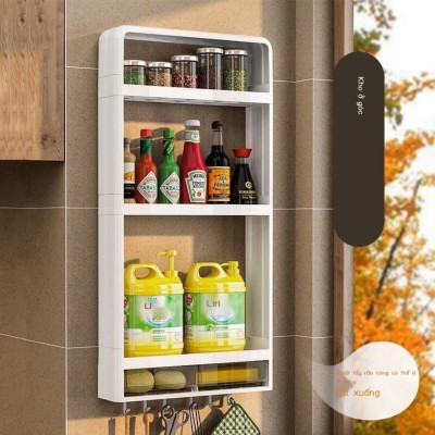 Kệ Đựng Gia Vị, Kệ Để Đồ Nhà Bếp, Kệ Để Đồ Dùng Nhà Bếp Gắn Tường Tiện Dụng Kệ Treo Tường Đựng Lọ Gia Vị Và Gia Vị Đa Chức Năng - HÀNG CHÍNH HÃNG MINIIN