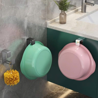 Móc Treo Chậu Inox 304 Gắn Tường Nhà Tắm, Treo Thau, Chậu Giặt, Móc Treo Đồ Đa Năng, Không Khoan Đục. Takyhome 2019