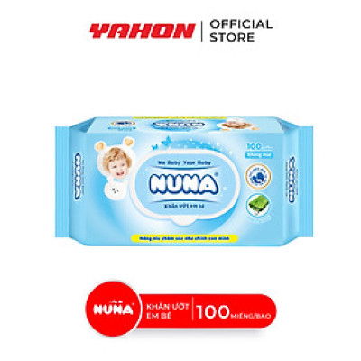 Combo Khăn Ướt Em Bé NUNA Không Mùi 100 Miếng/Bao