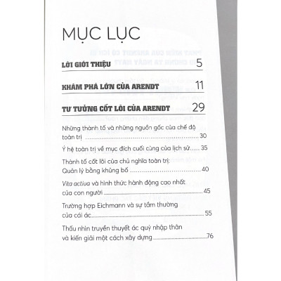 Những Nhà Tư Tưởng Lớn - Arendt Trong 60 Phút - Vanlangbooks