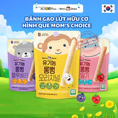 Bánh ăn dặm gạo lứt hữu cơ thanh dài Mom