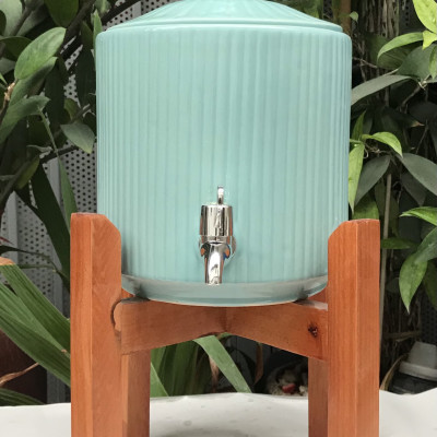 Bình đựng nước bằng sứ dáng trụ dung tích 6l