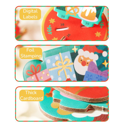 Đồ chơi Xếp Hình Cây Thông Noel Kèm Hộp Nhạc và Đèn Giáng Sinh Mideer Christmas Rotating Music 3D Puzzle 3+