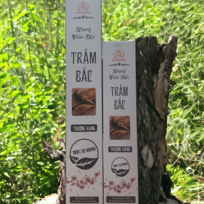 Hộp 100 nén nhang Trầm Bắc dài 29cm -Không dùng hóa chất, ít khói, mùi hương dịu nhẹ